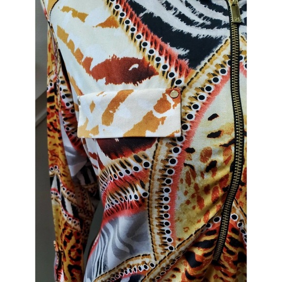 Nygard Women's Multicolor Polyester Round Neck Long Sleeve Blouse Size Medium - Picture 4 of 11